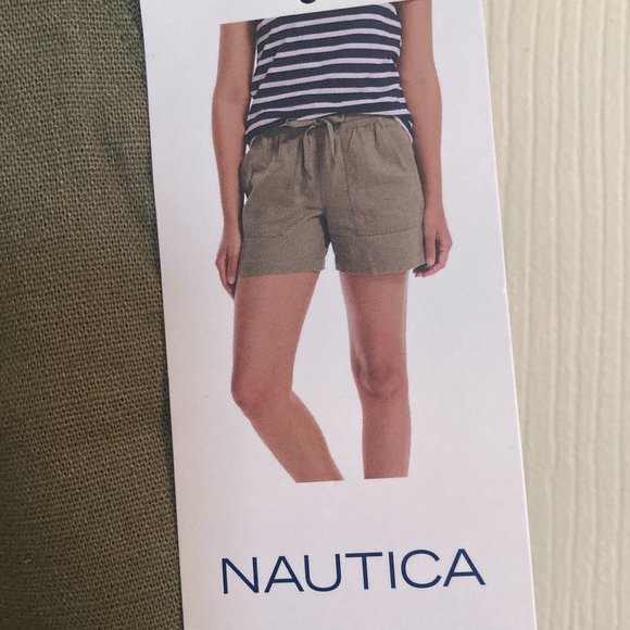 Nautica Green Linen Shorts - NWT - Picture 4 of 10